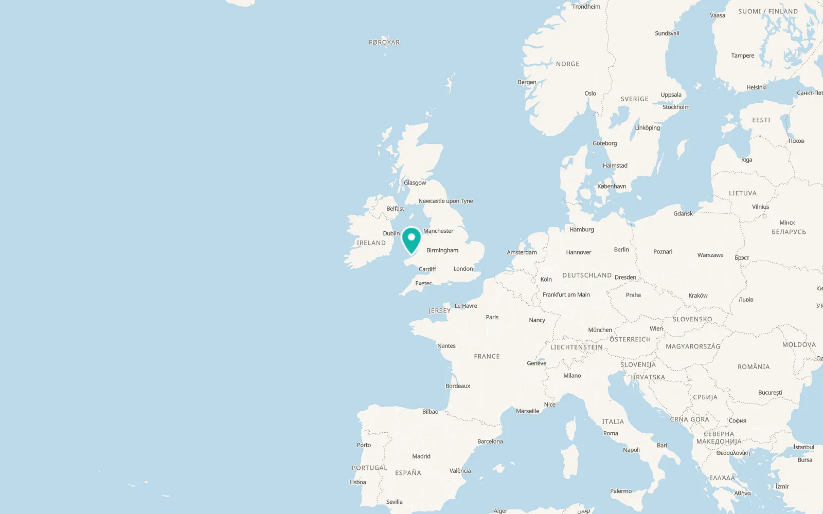 Map of Aberporth