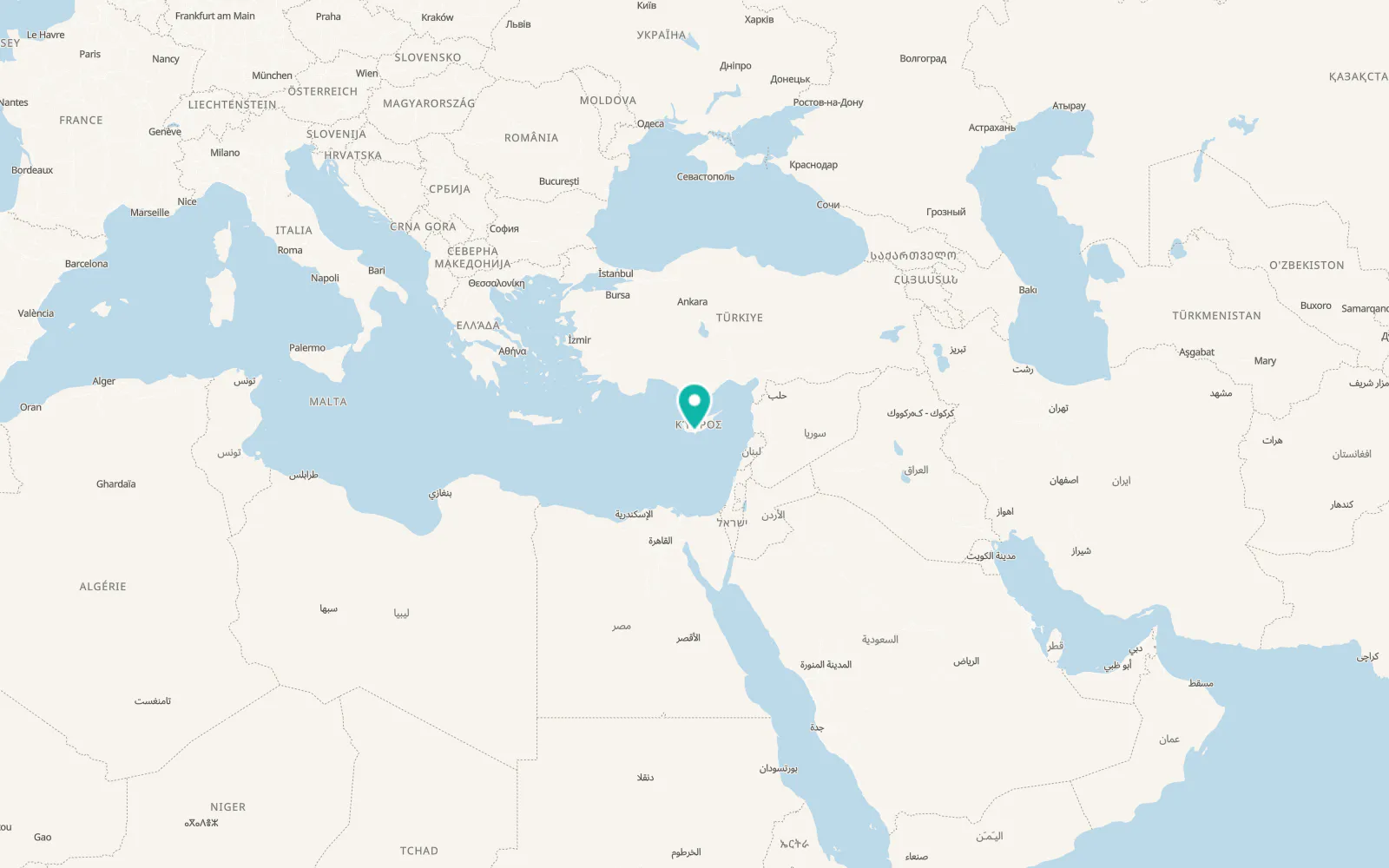 Map of Akrotiri