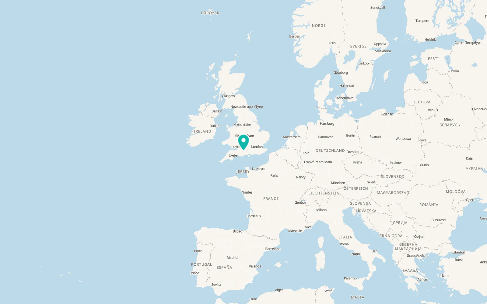 Map of Ansty