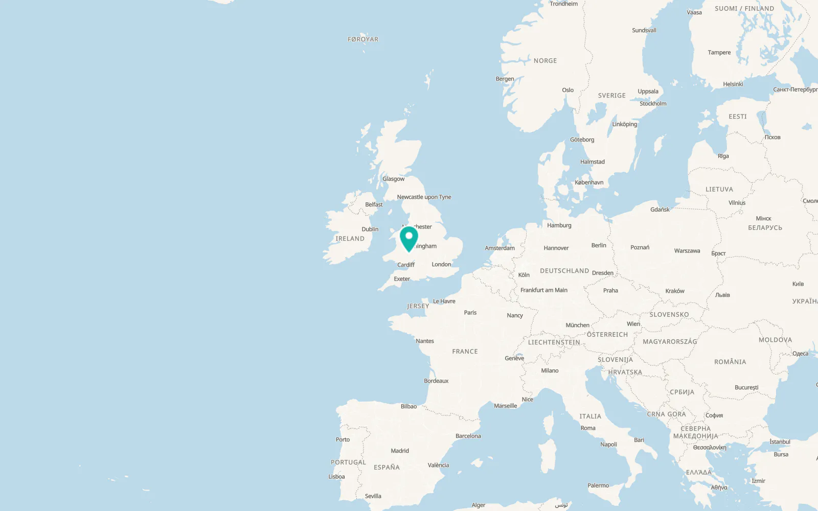 Map of Bacton
