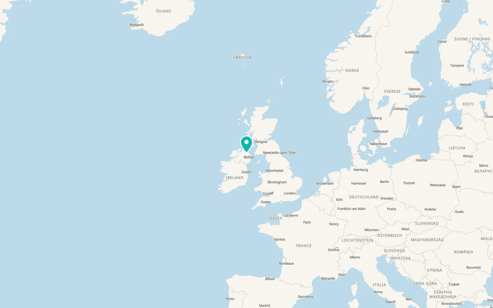 Map of Ballymena