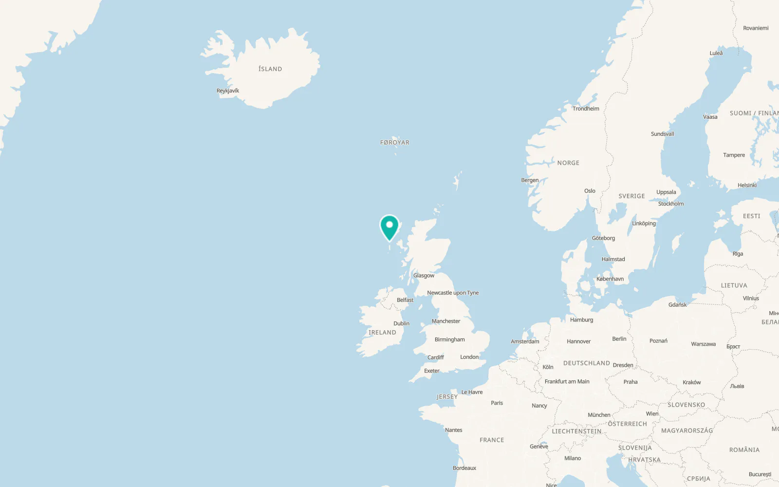 Map of Benbecula