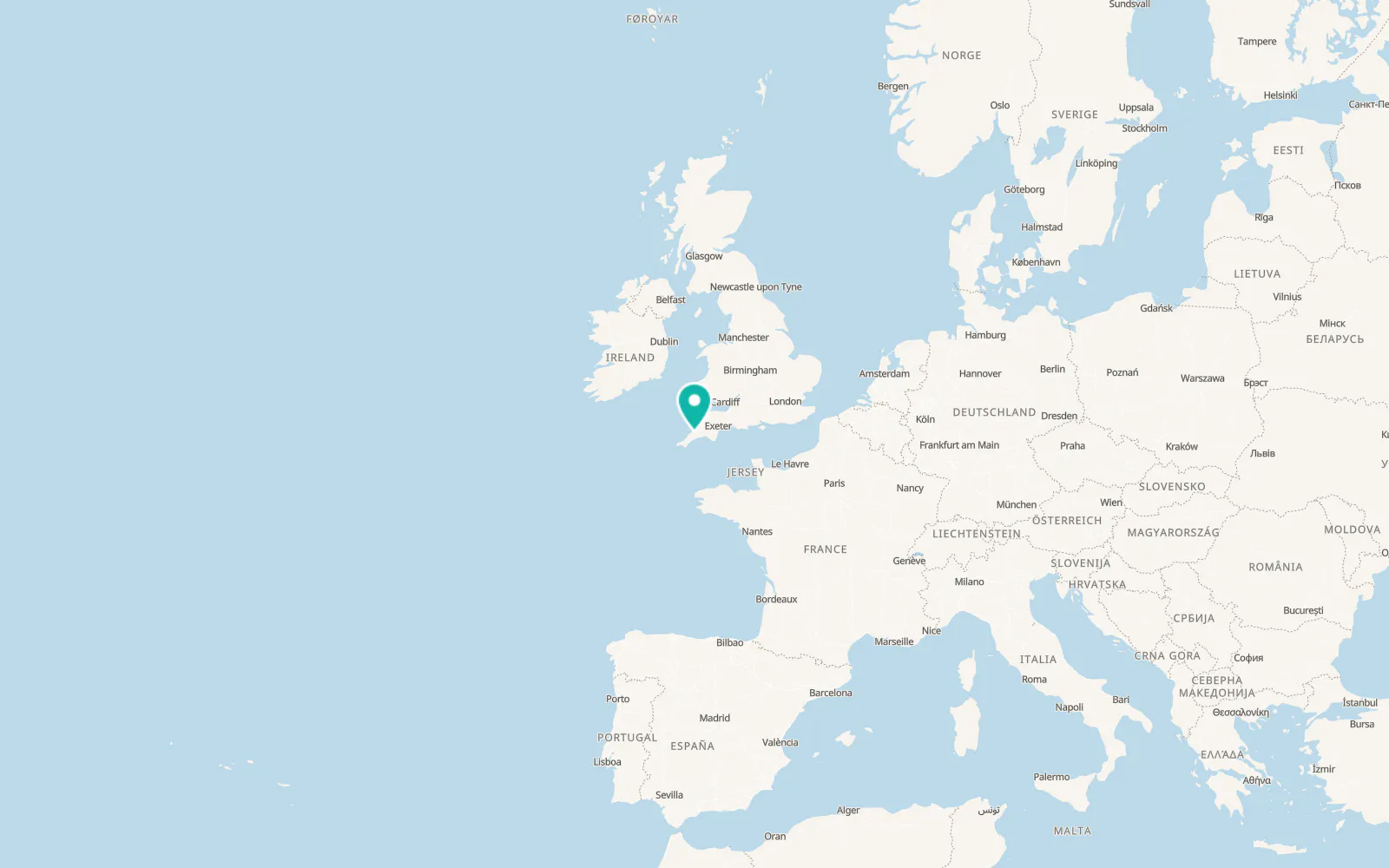 Map of Bodmin
