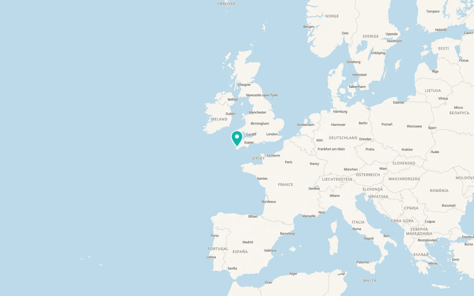 Map of Camborne