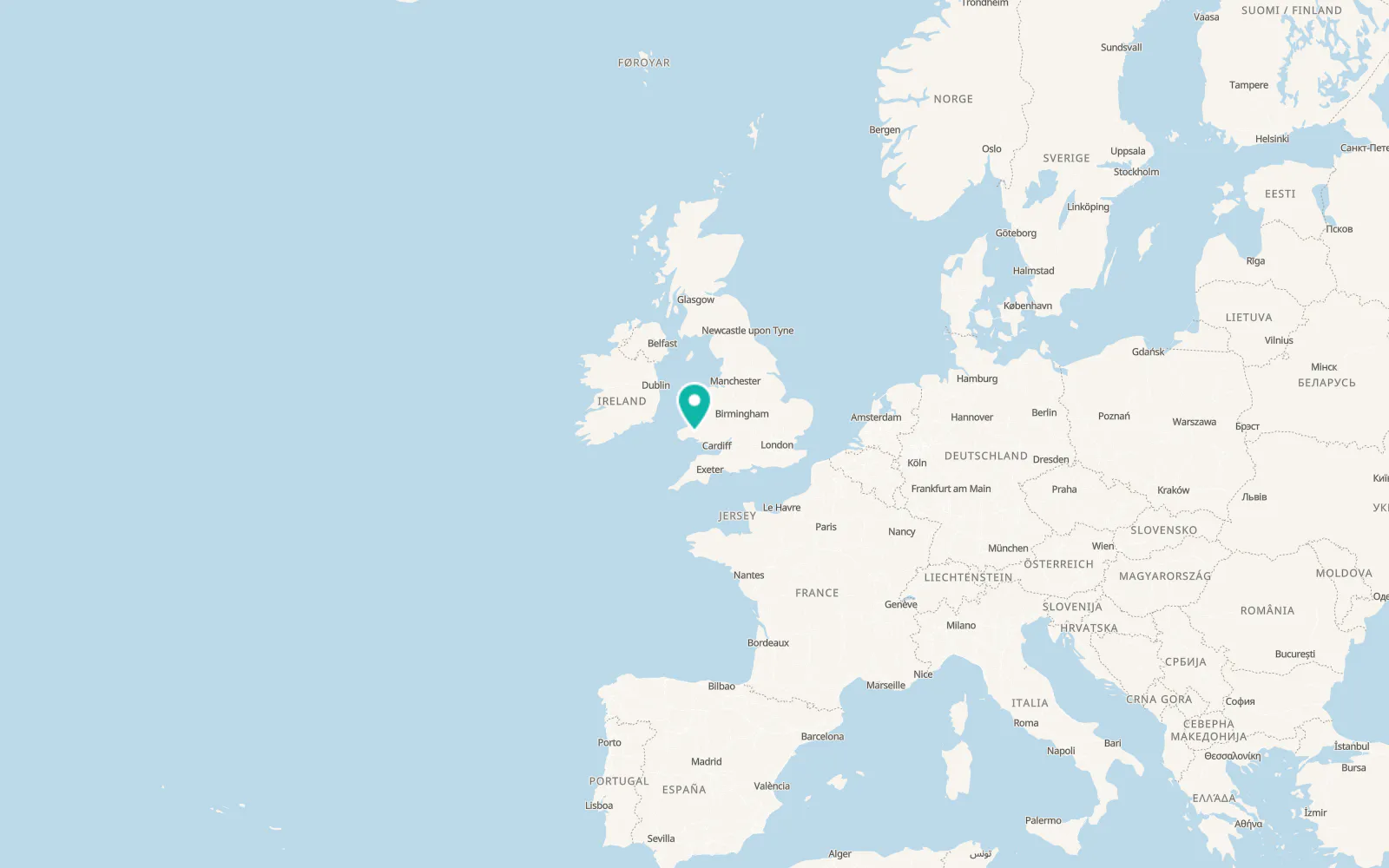 Map of Carmarthen