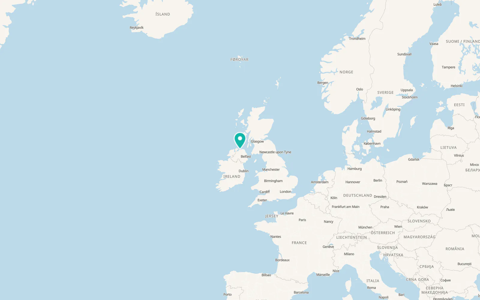 Map of Castlerock