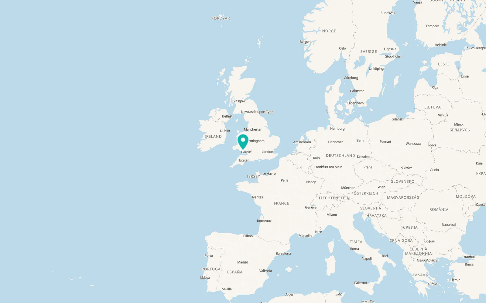 Map of Cefn Cribwr