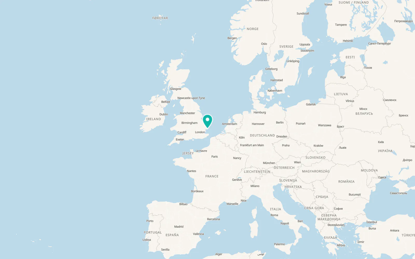 Map of Clacton-on-Sea