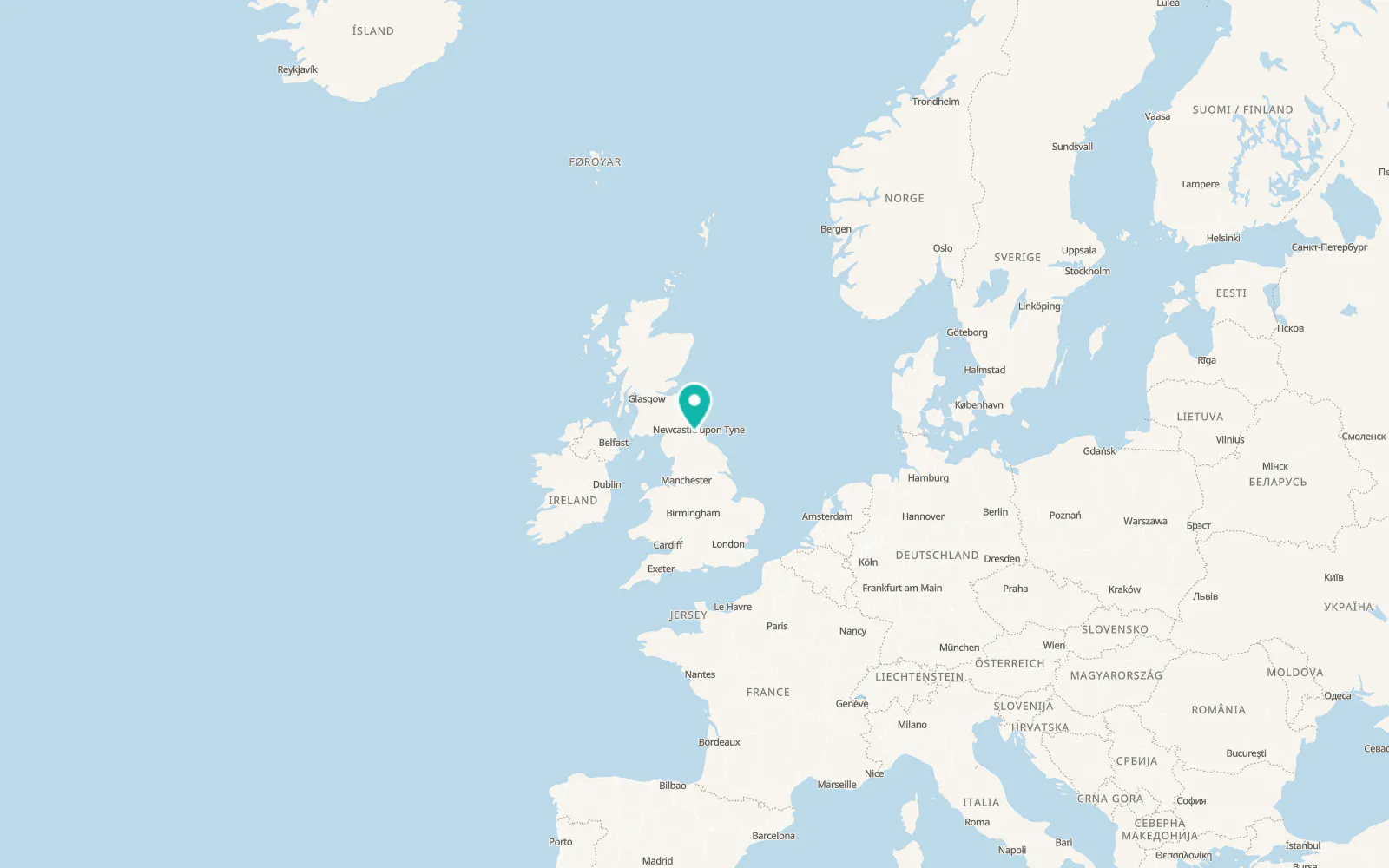 Map of Consett