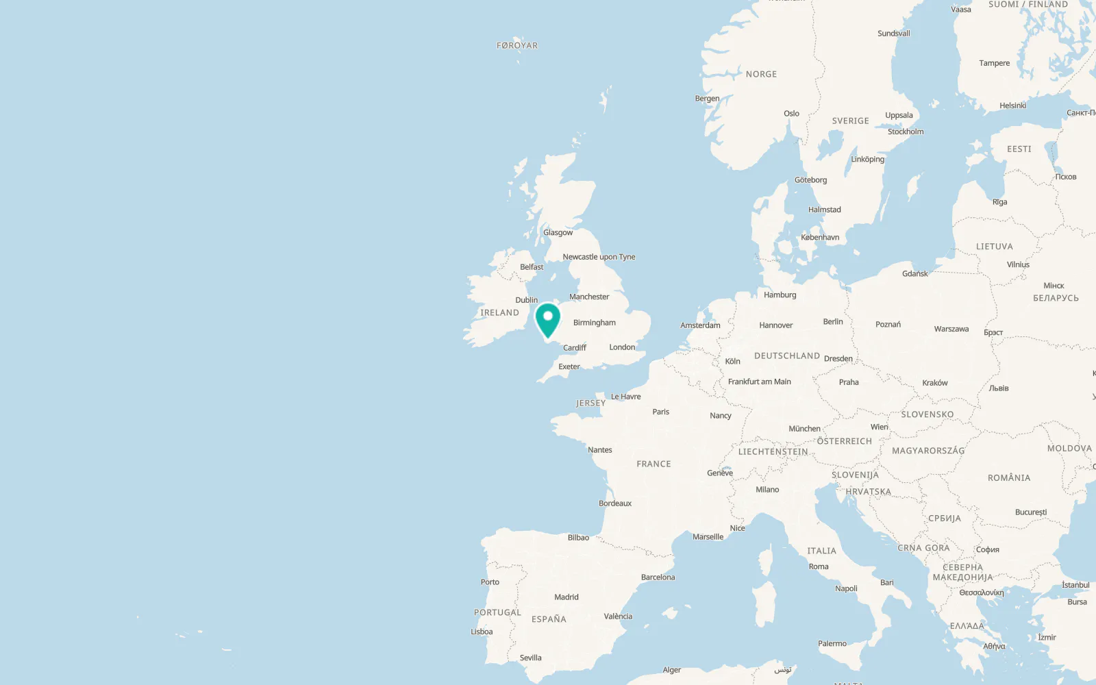 Map of Cosheston