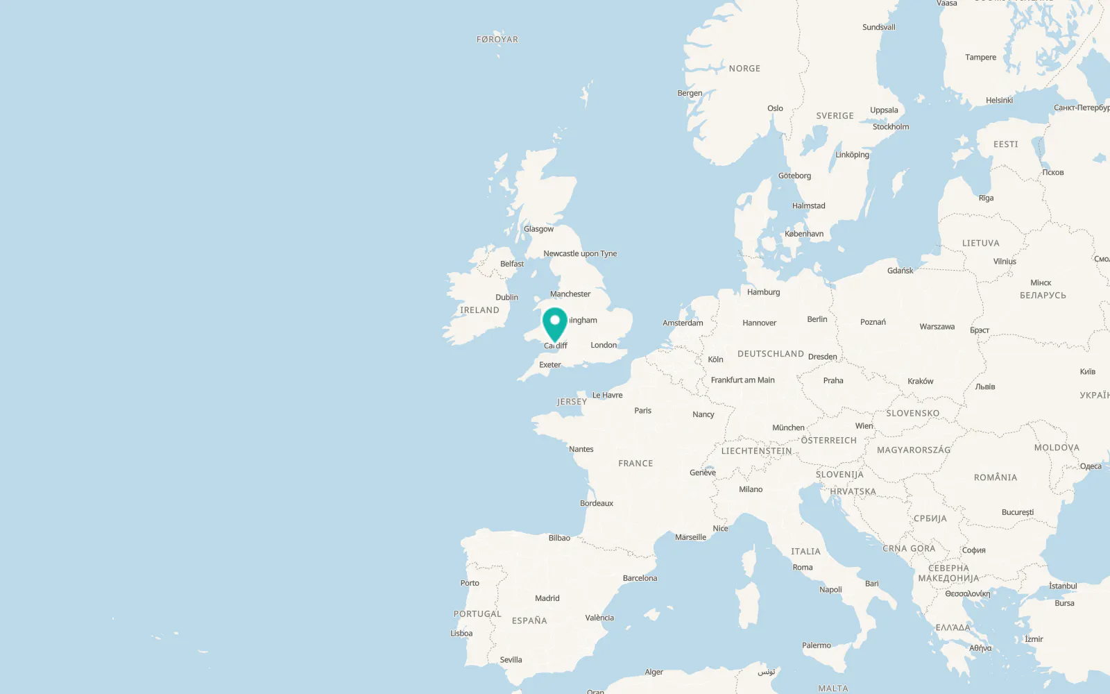 Map of Dinas Powys