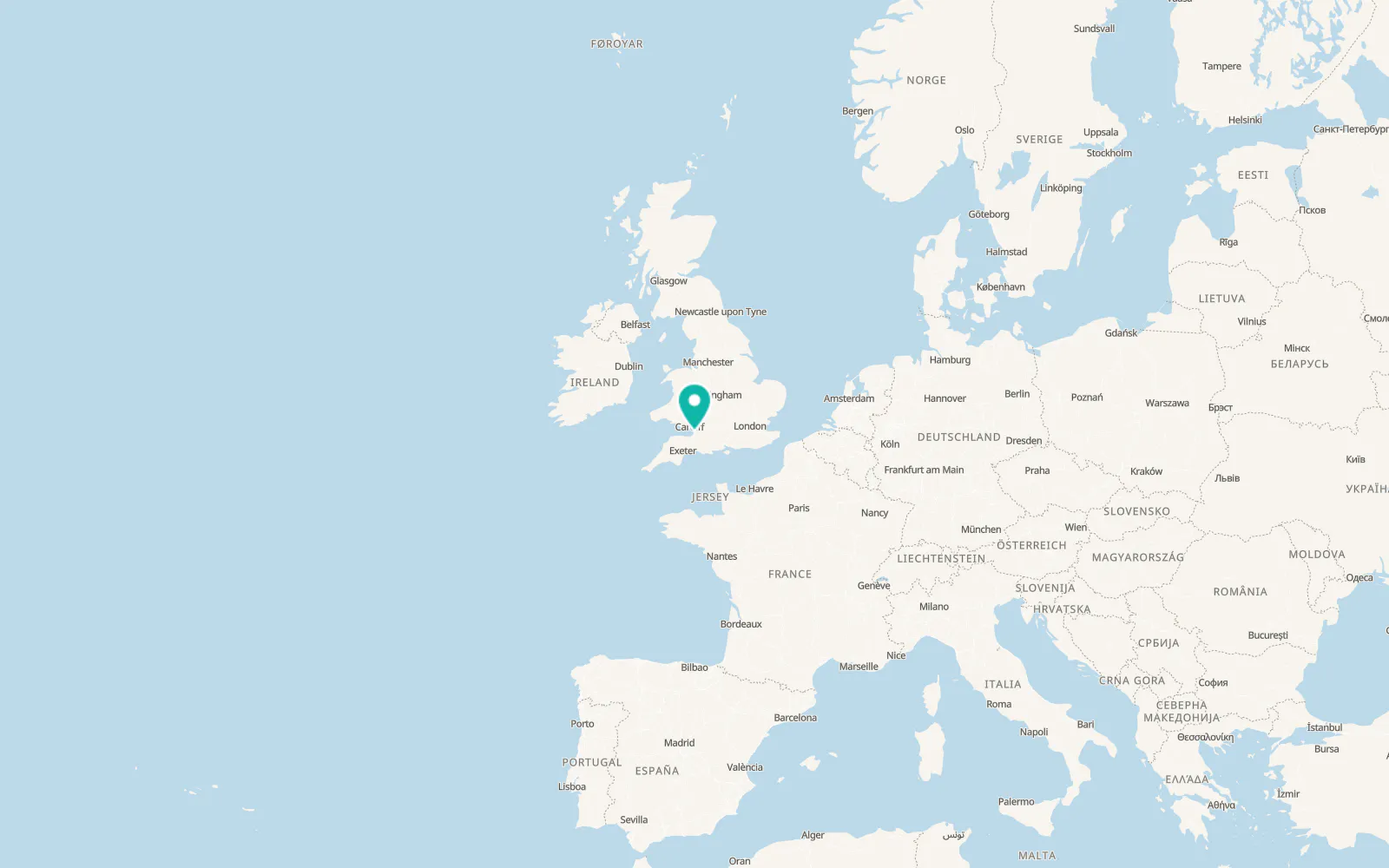 Map of East Brent