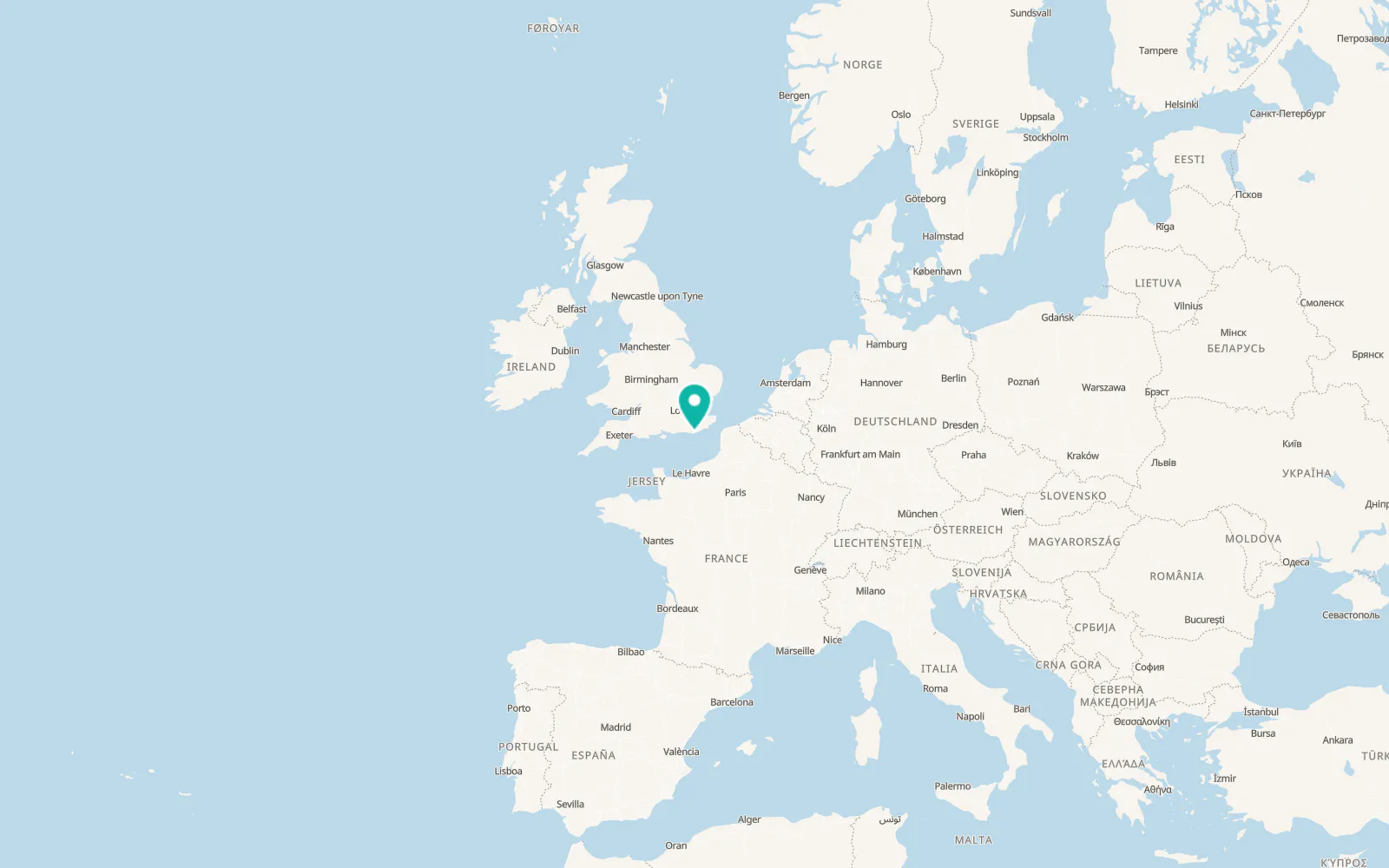 Map of Eastbourne
