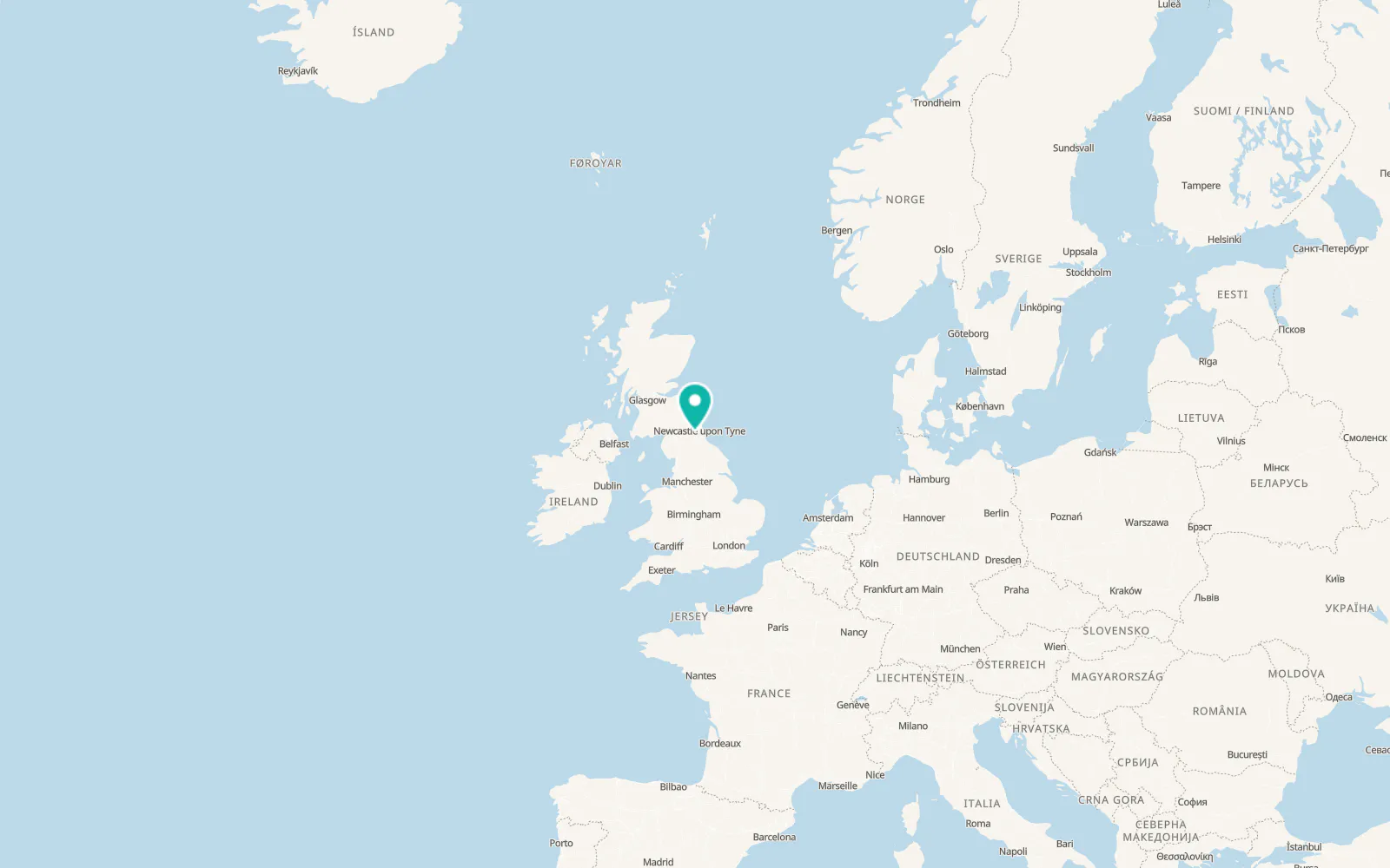 Map of Ebchester