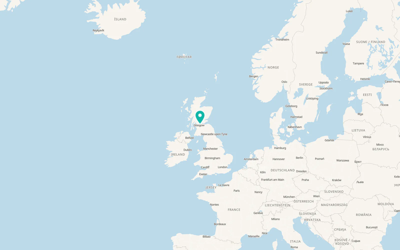 Map of Gartcosh