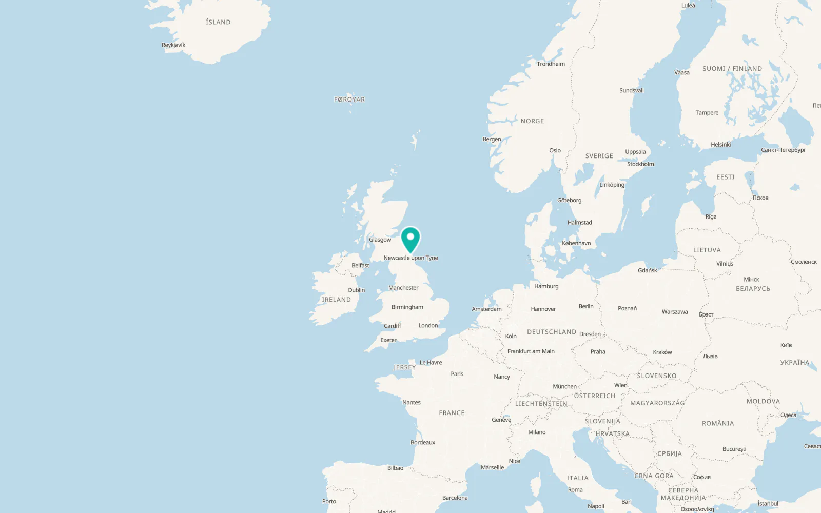 Map of Hazlerigg