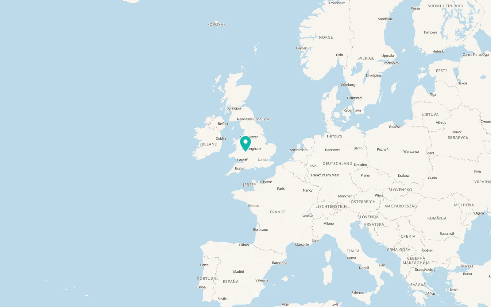Map of Hereford
