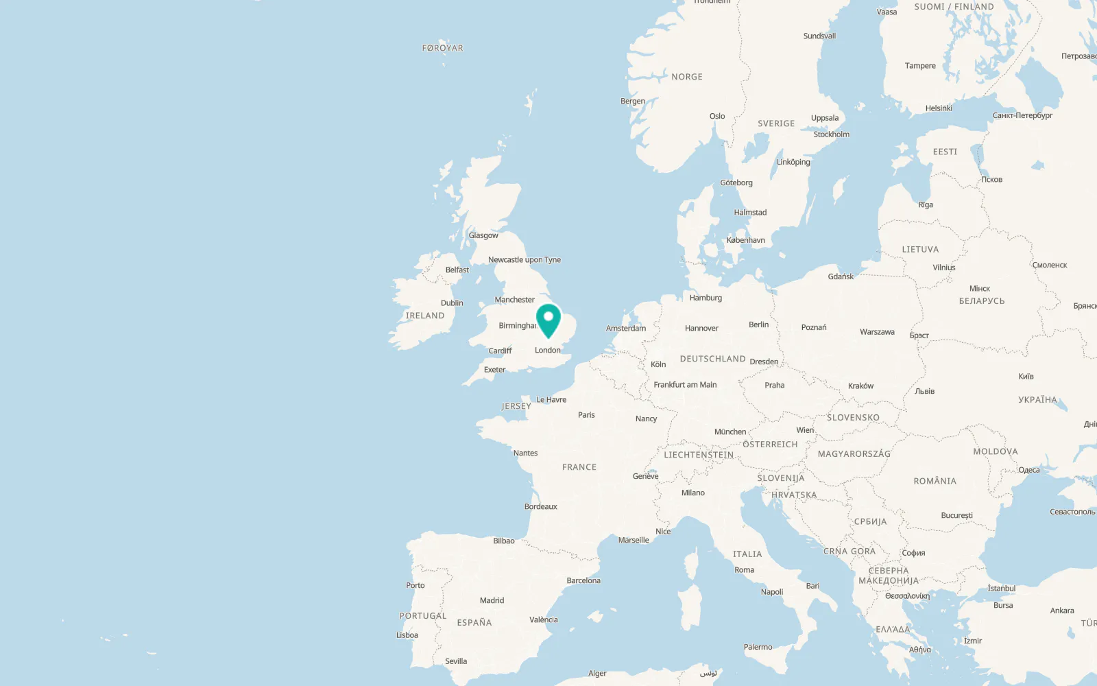 Map of Hertford