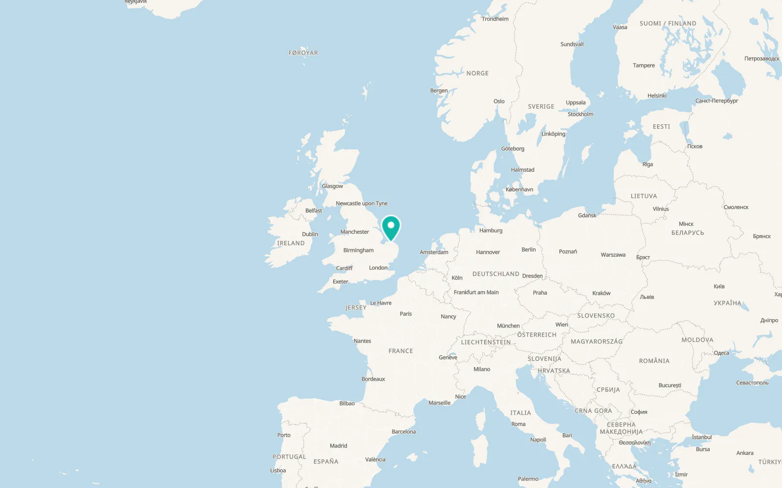 Map of Hindolveston