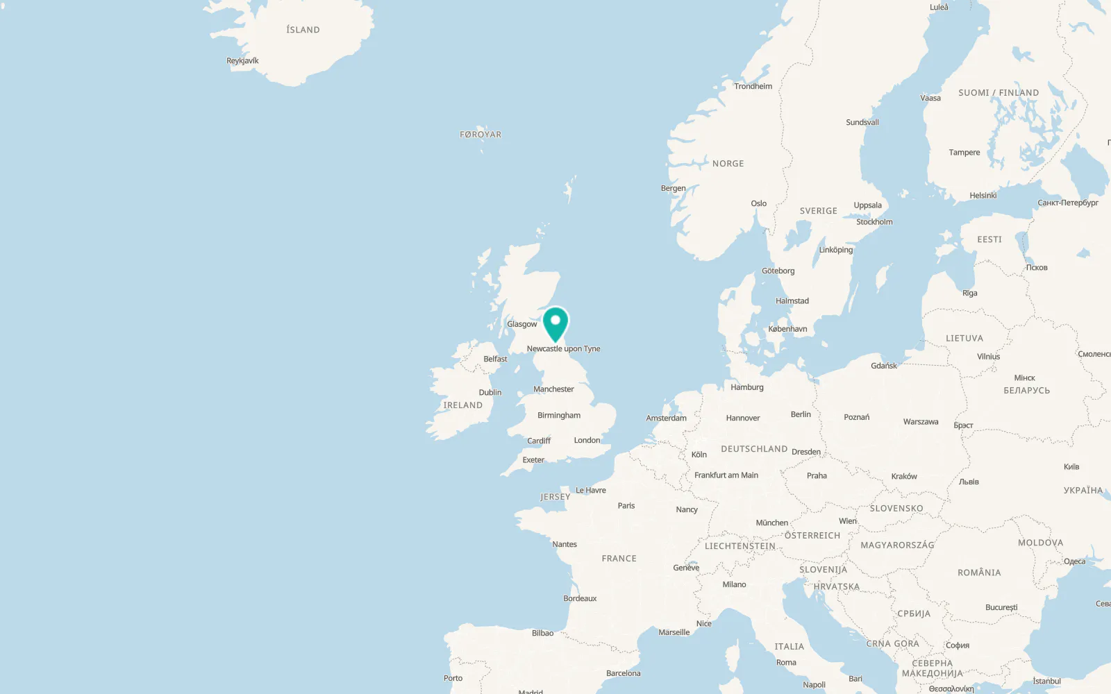Map of Humshaugh