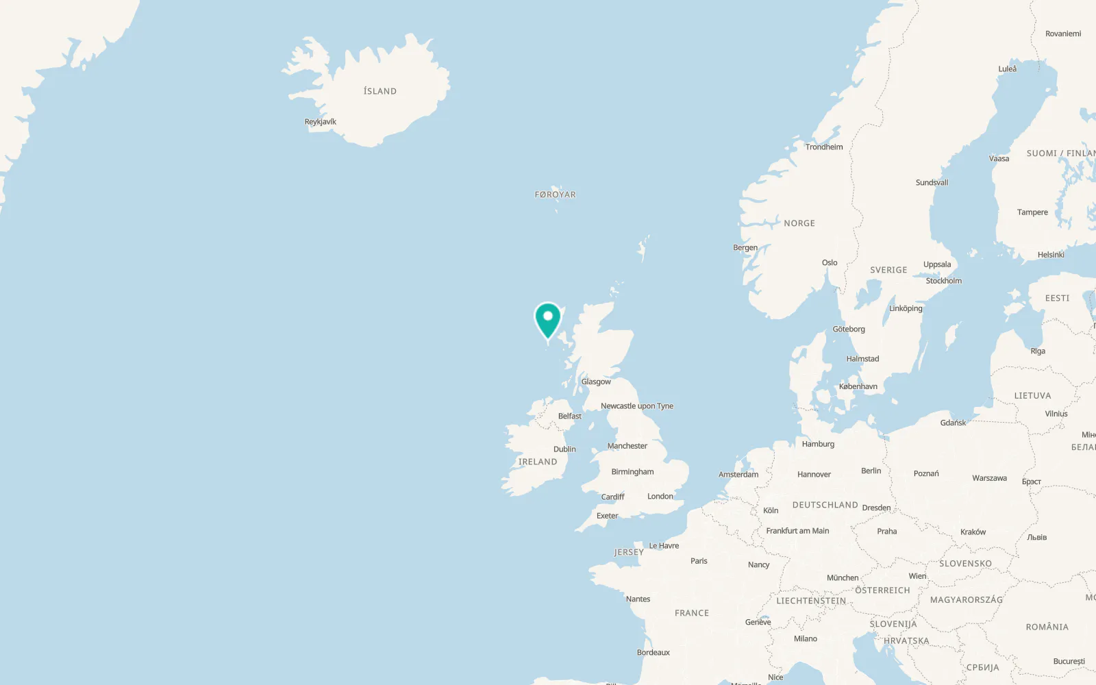 Map of Isle of South Uist
