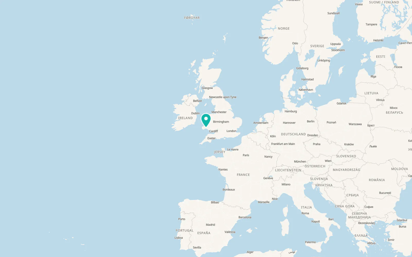 Map of Laugharne