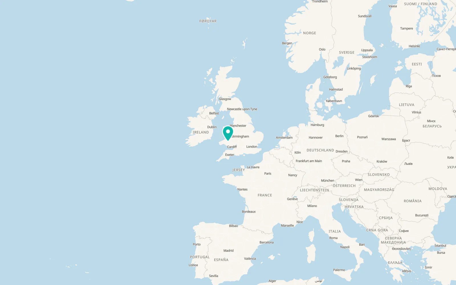 Map of Llanddeusant