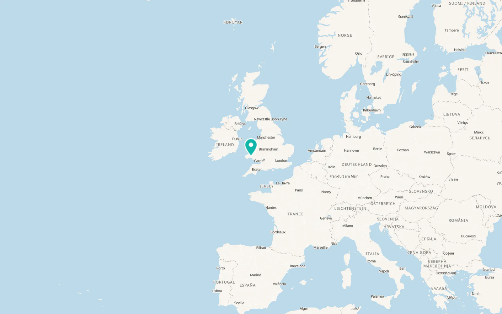Map of Llangain