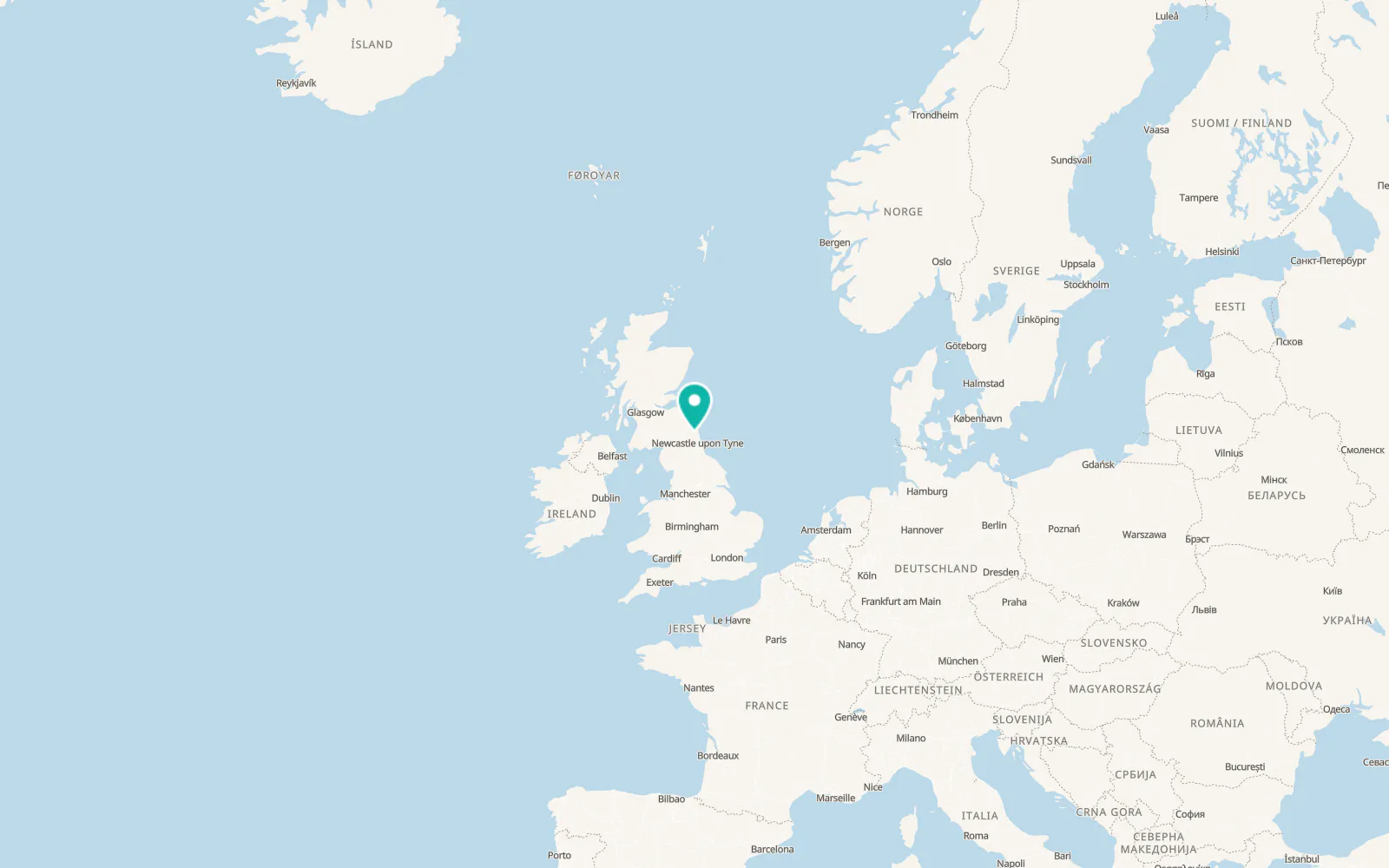 Map of Longhorsley