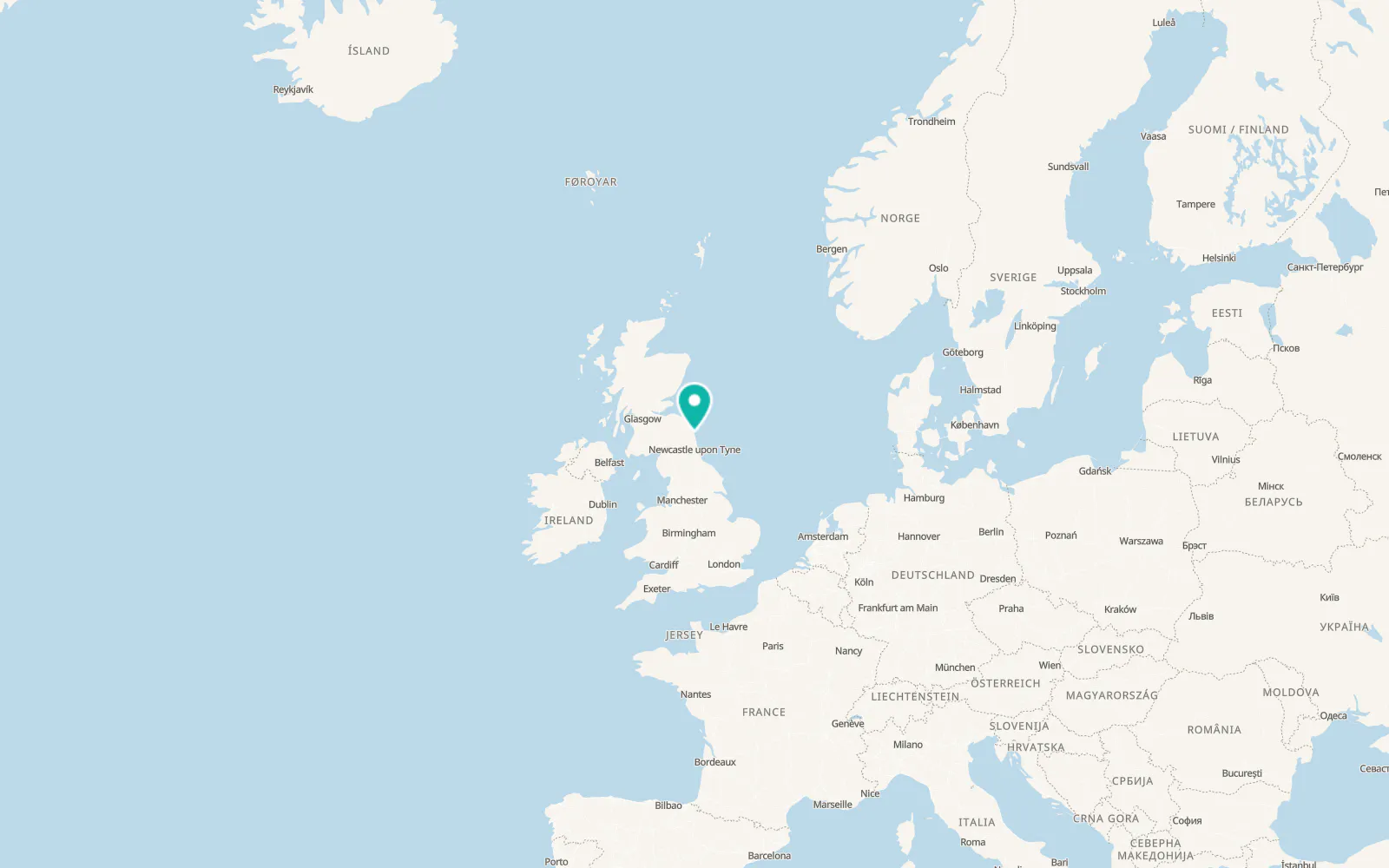 Map of Longhoughton