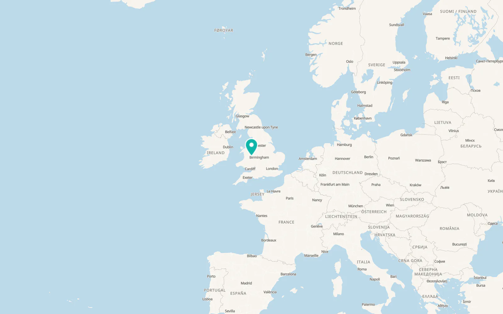 Map of Lydham