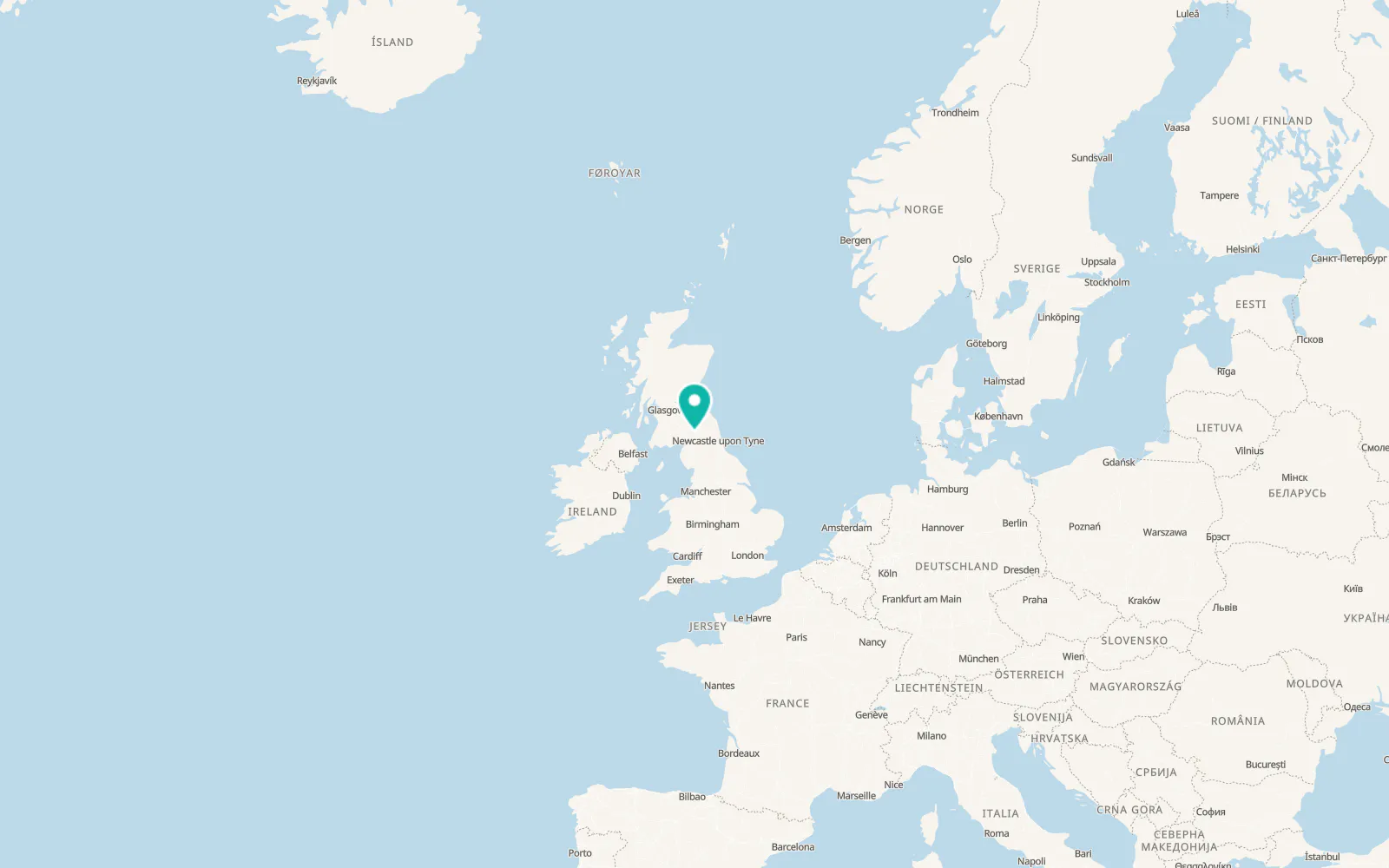 Map of Newcastleton