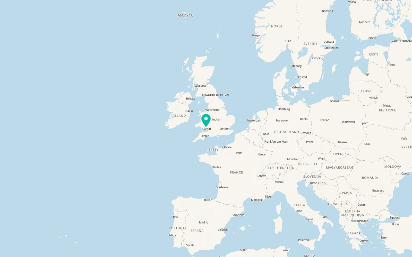 Map of Pentyrch