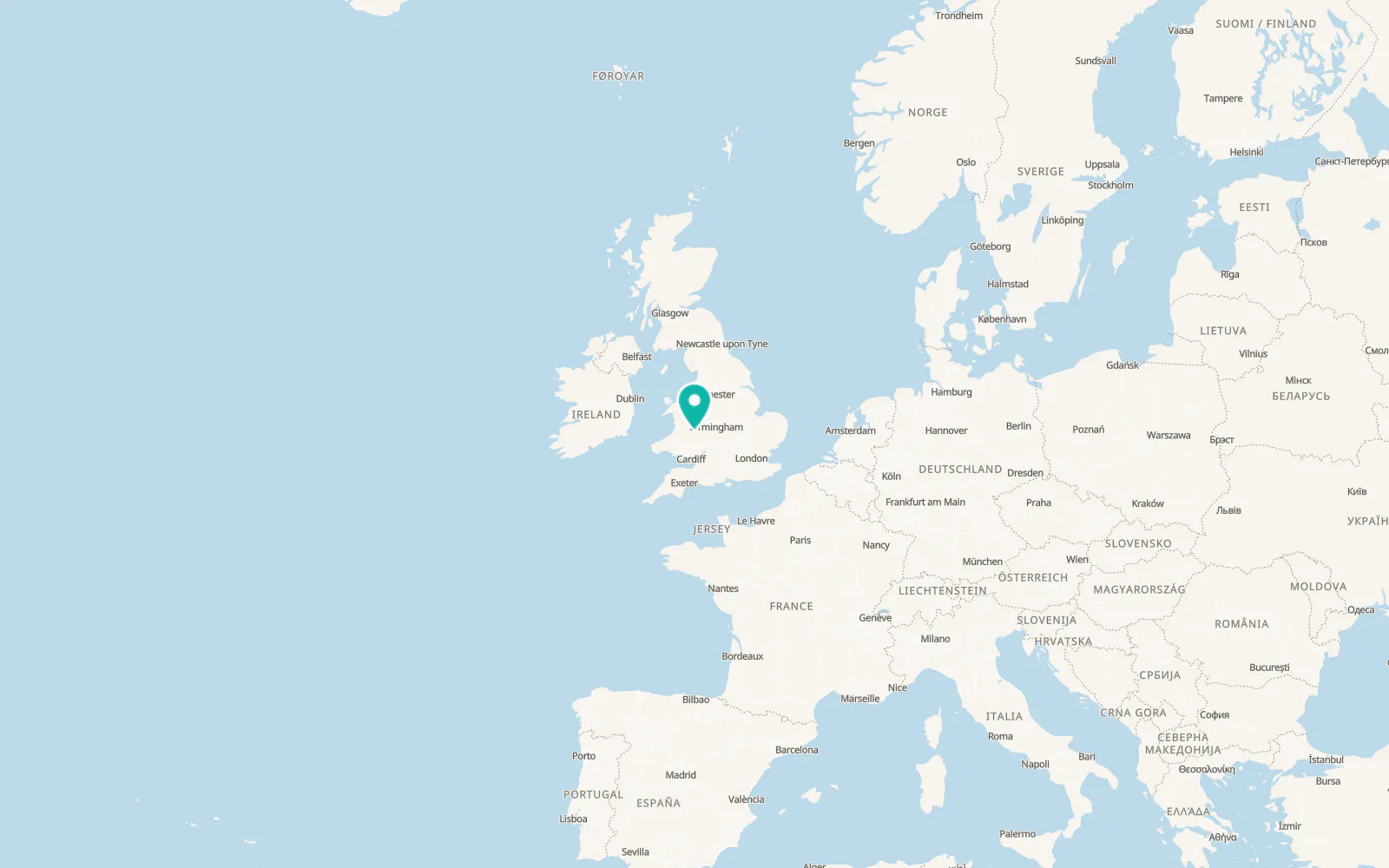 Map of Presteigne