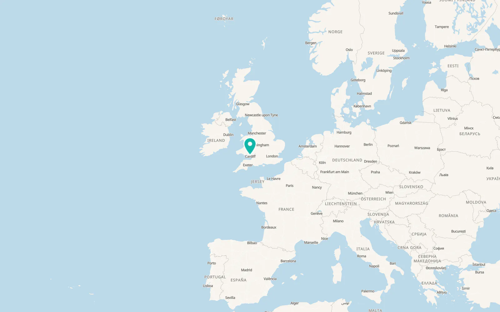 Map of Rhiwbina