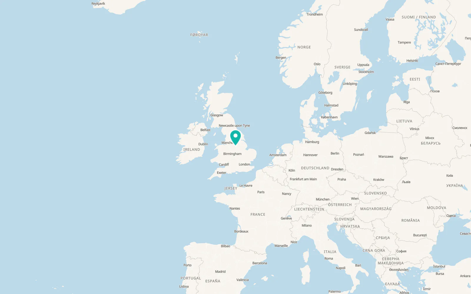 Map of South Wingfield