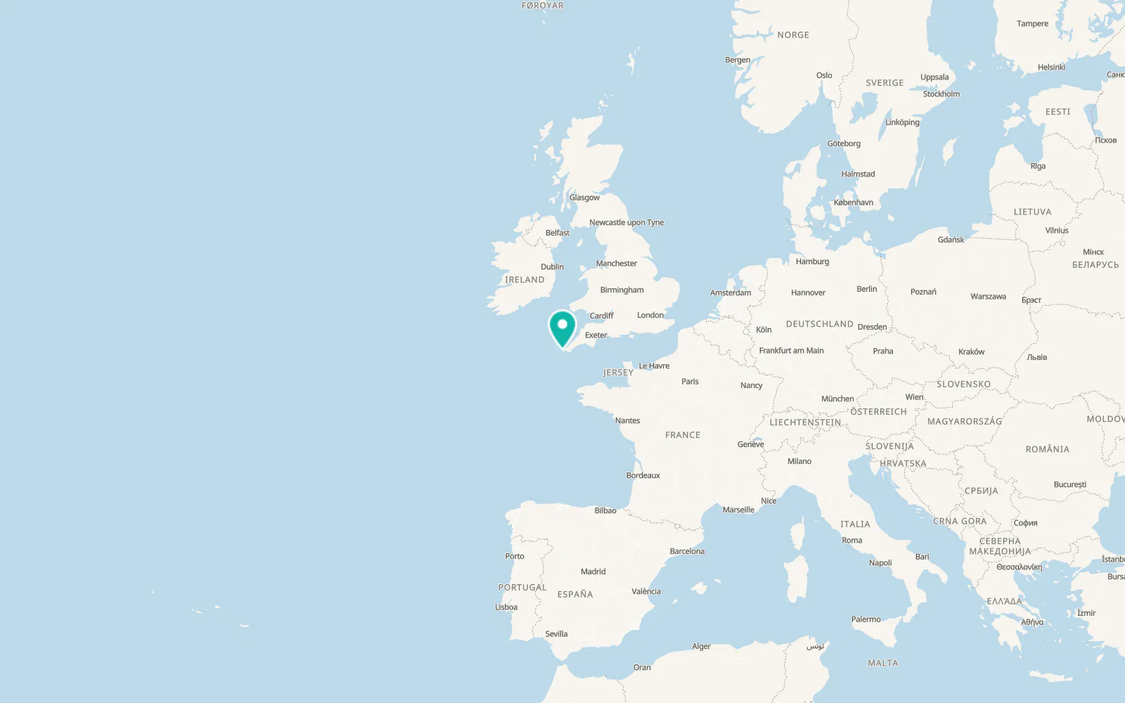 Map of St. Buryan