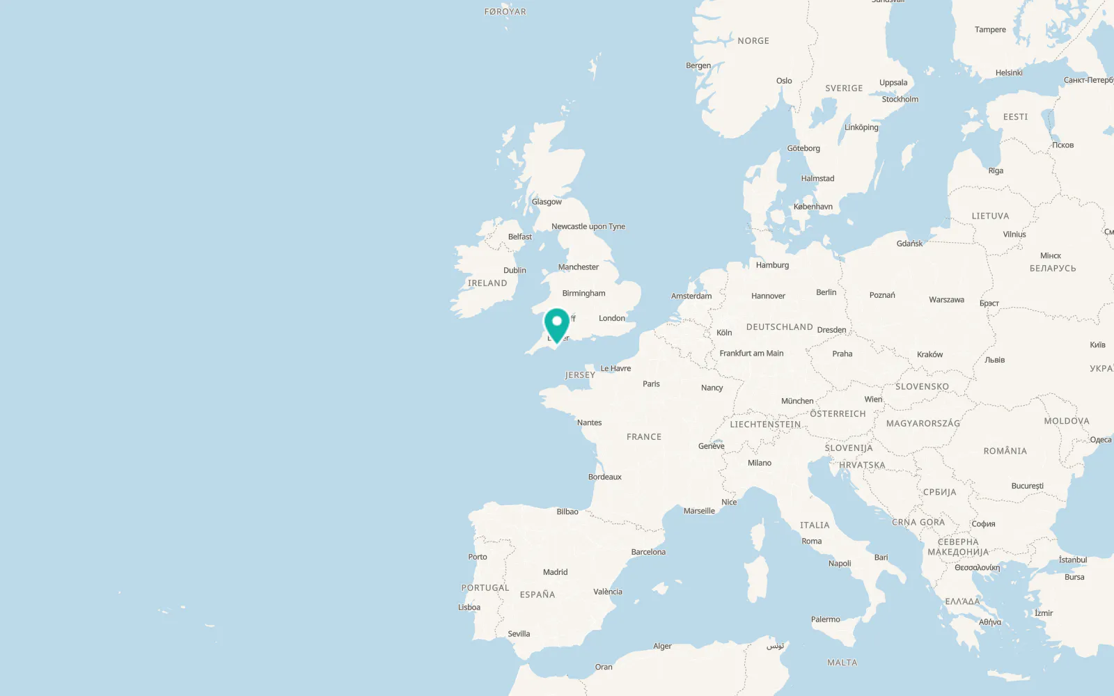 Map of Stoke Fleming