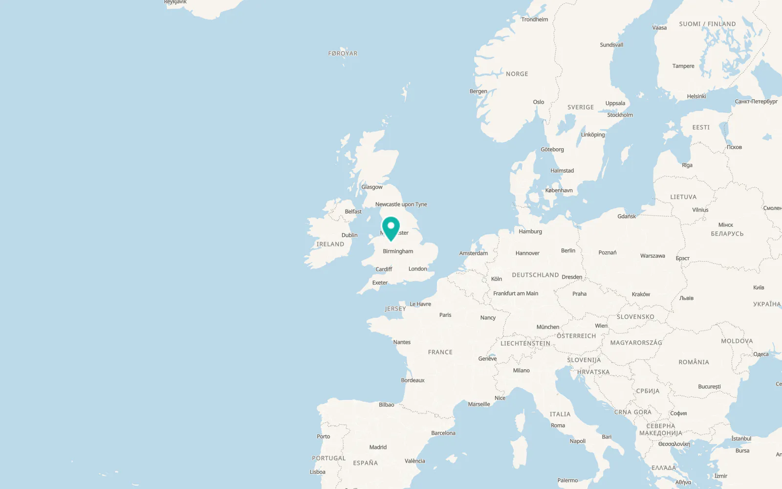 Map of Stoke upon Tern