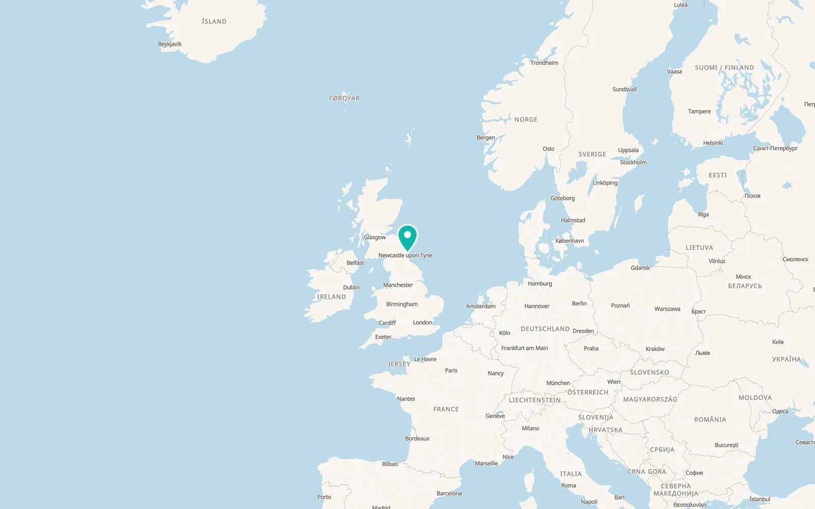 Map of Tynemouth
