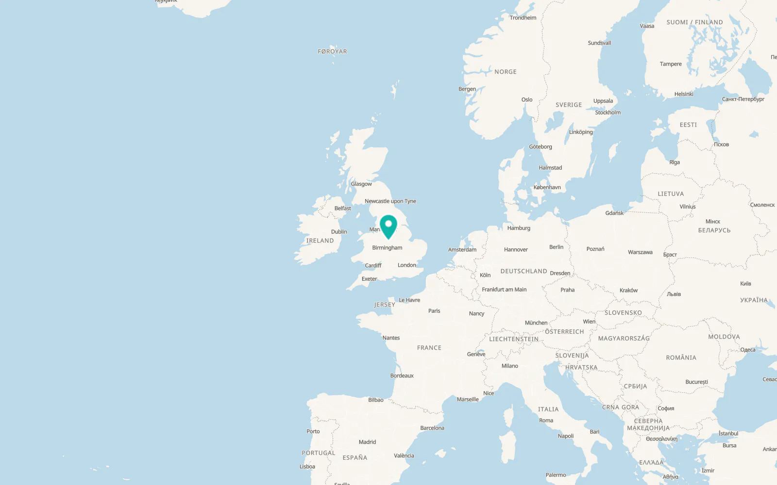 Map of Yoxall