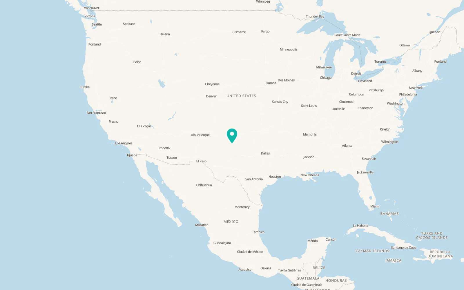 Map of Abernathy