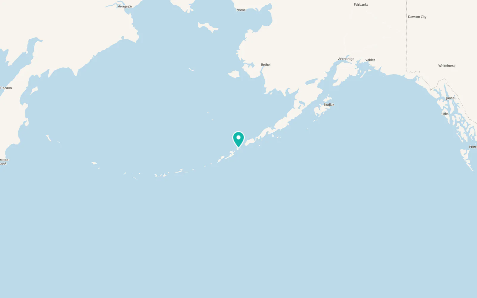 Map of Akutan
