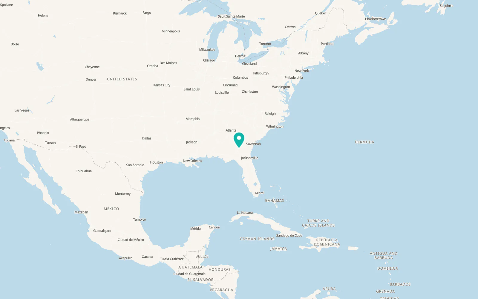 Map of Alapaha