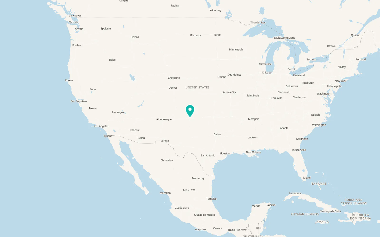 Map of Amarillo