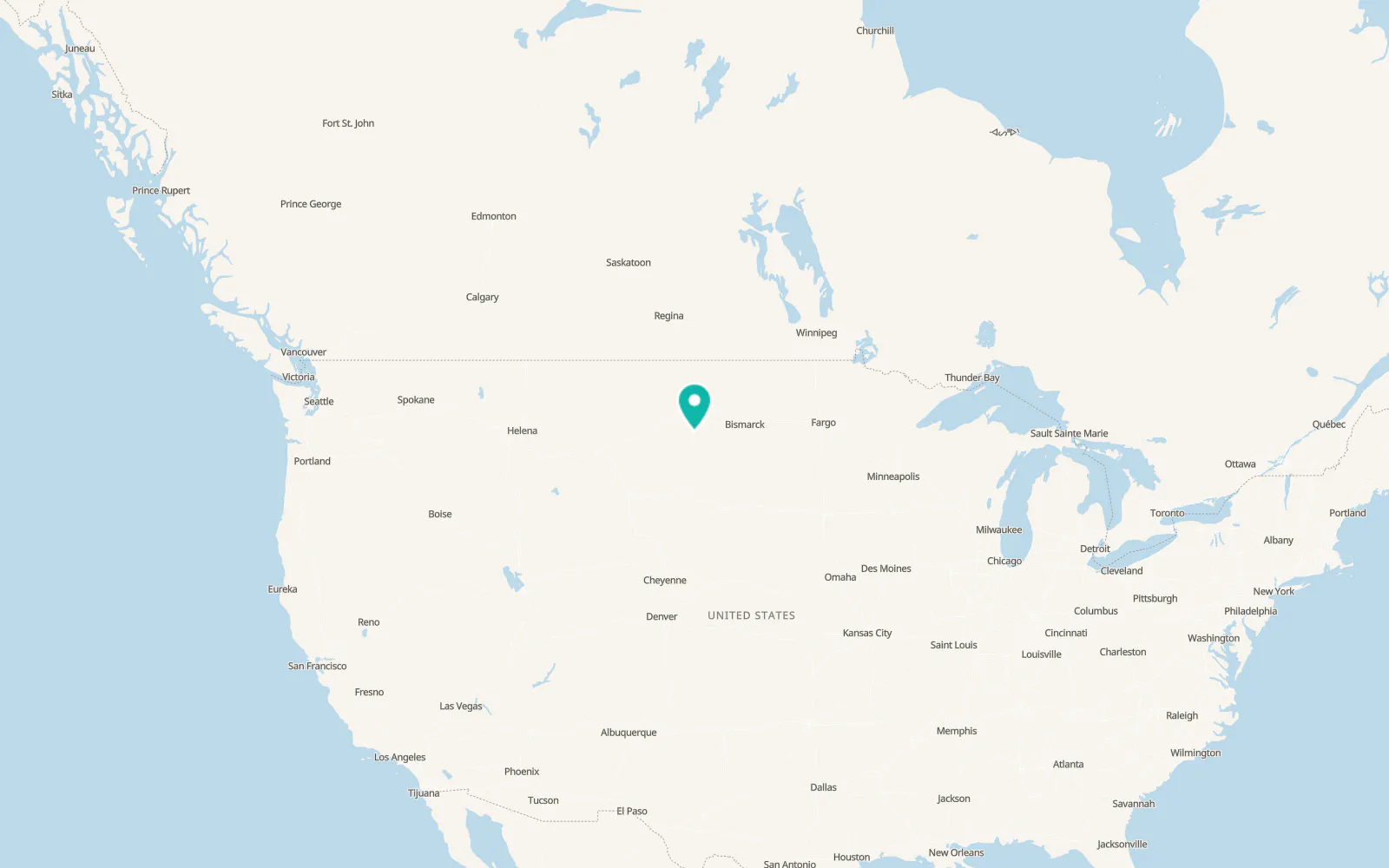 Map of Amidon