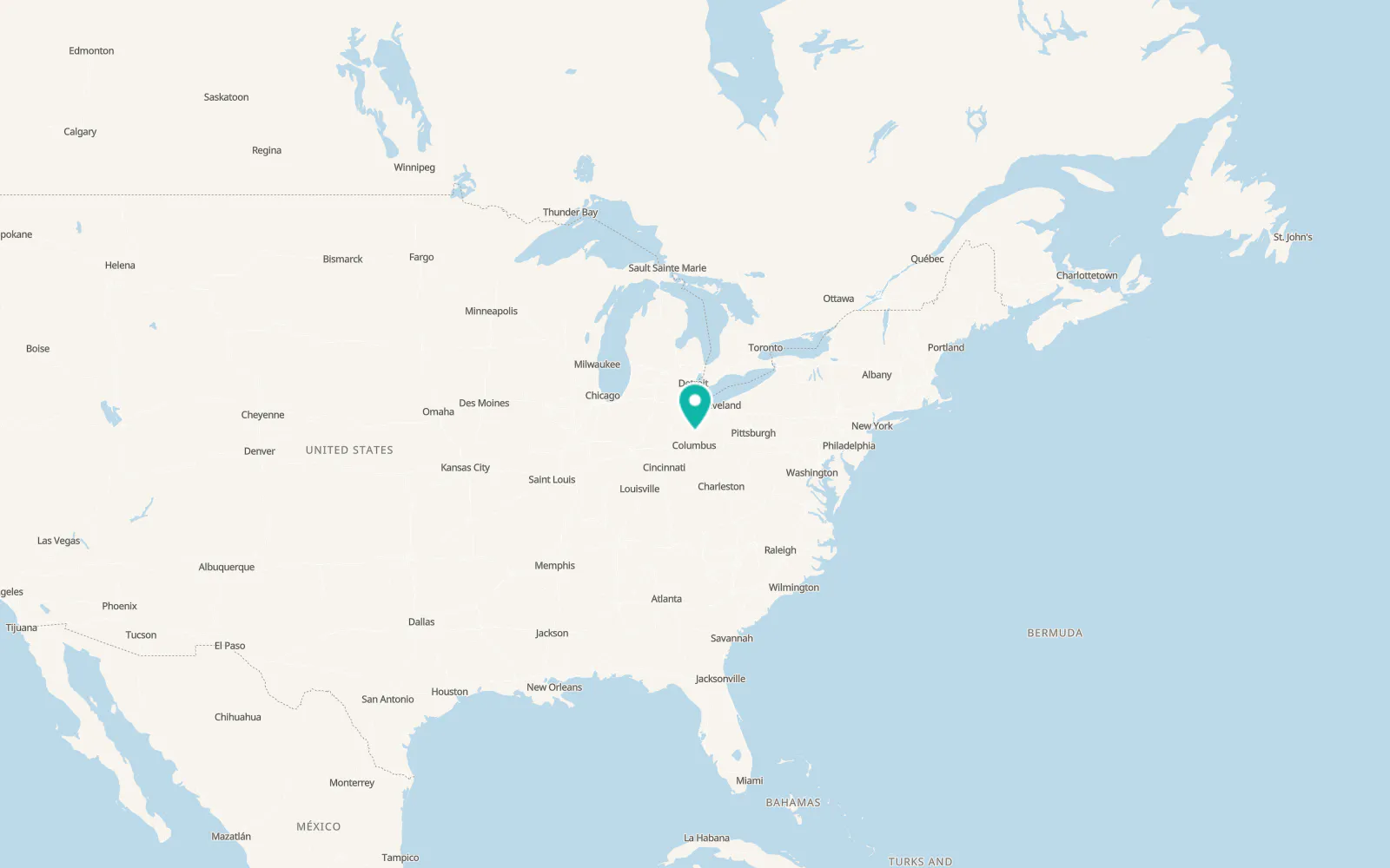 Map of Ashley