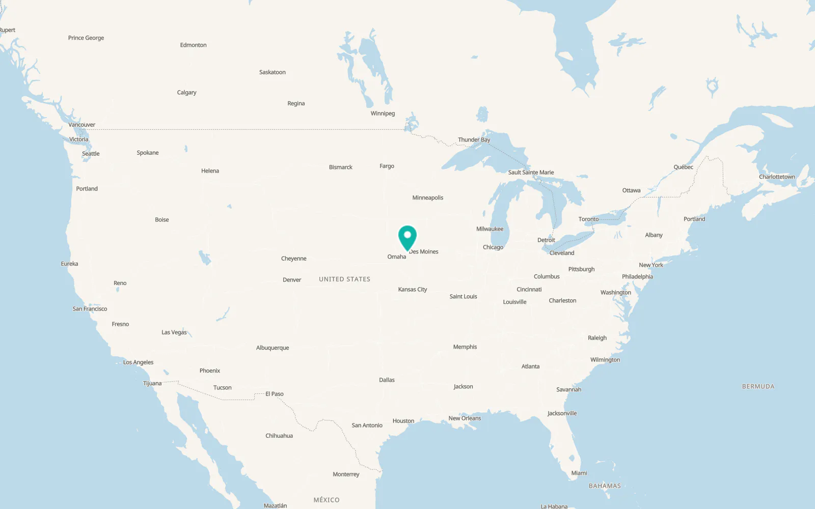 Map of Atlantic