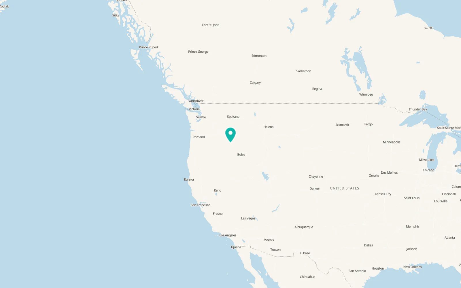 Map of Baker City