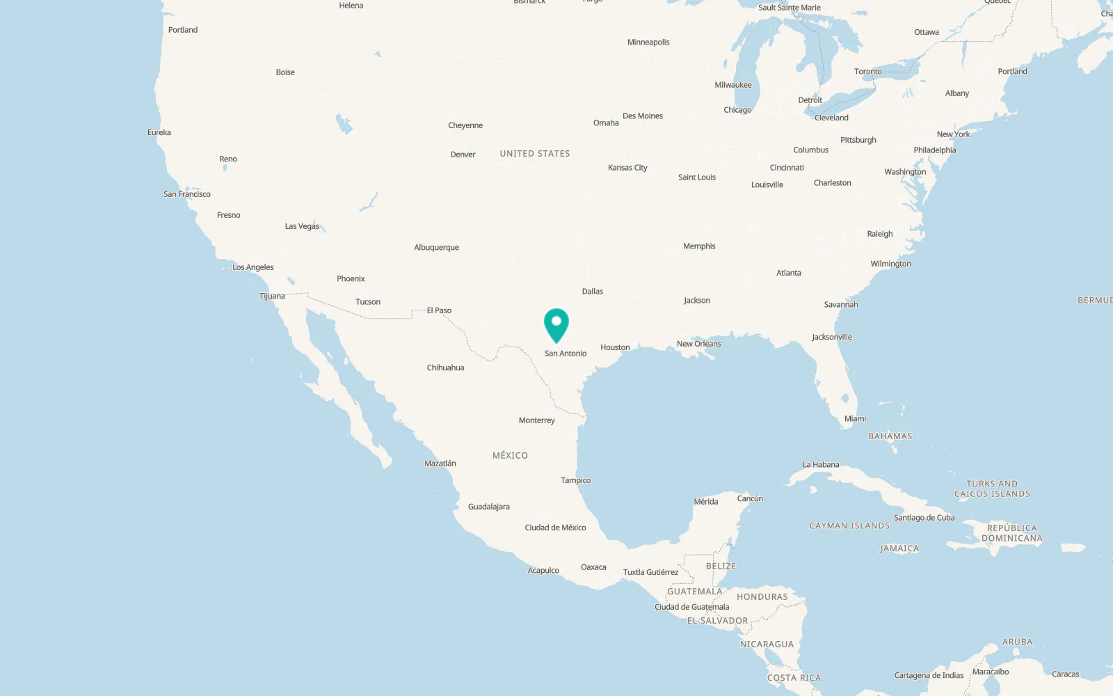 Map of Bandera